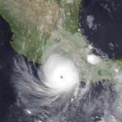 Satellite photo of hurricane Otis 