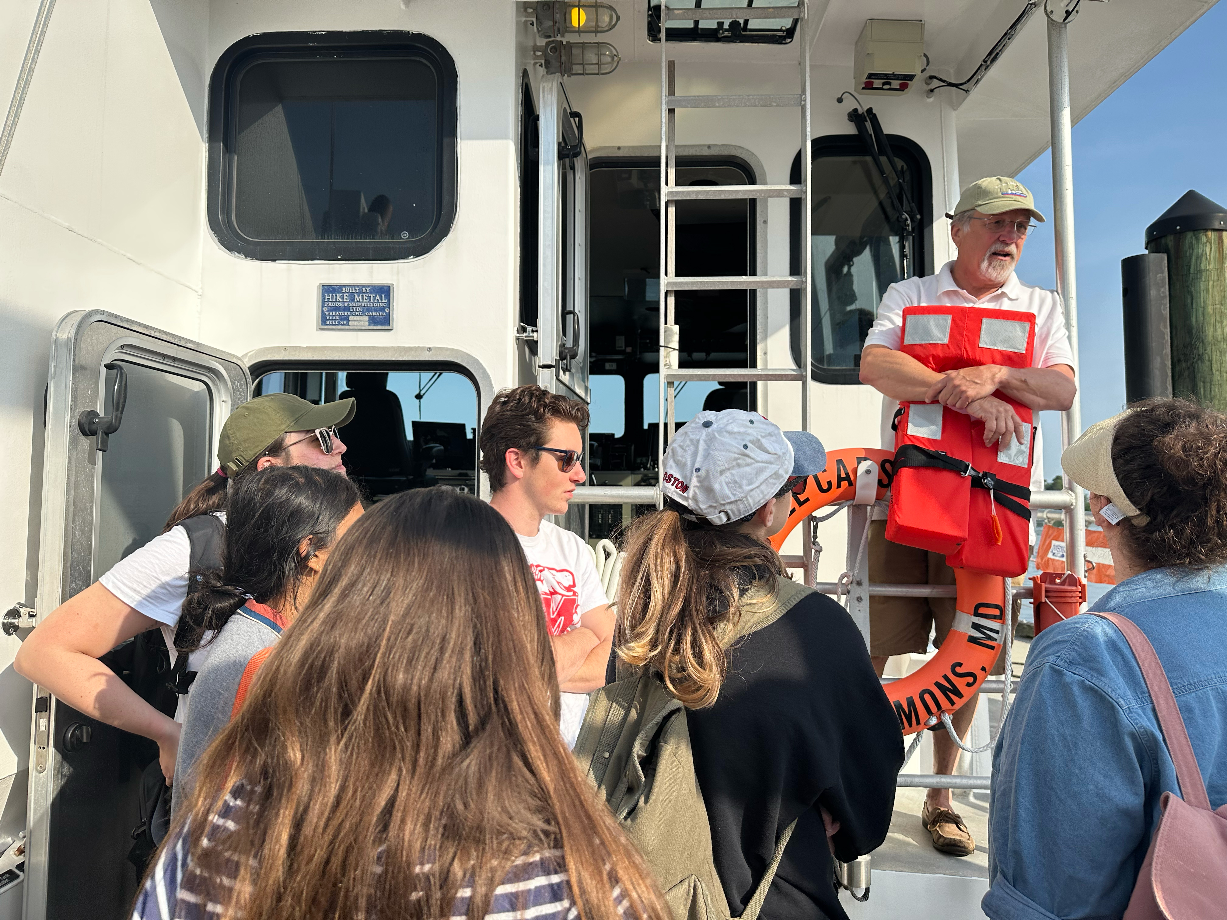 Safety briefing with captain