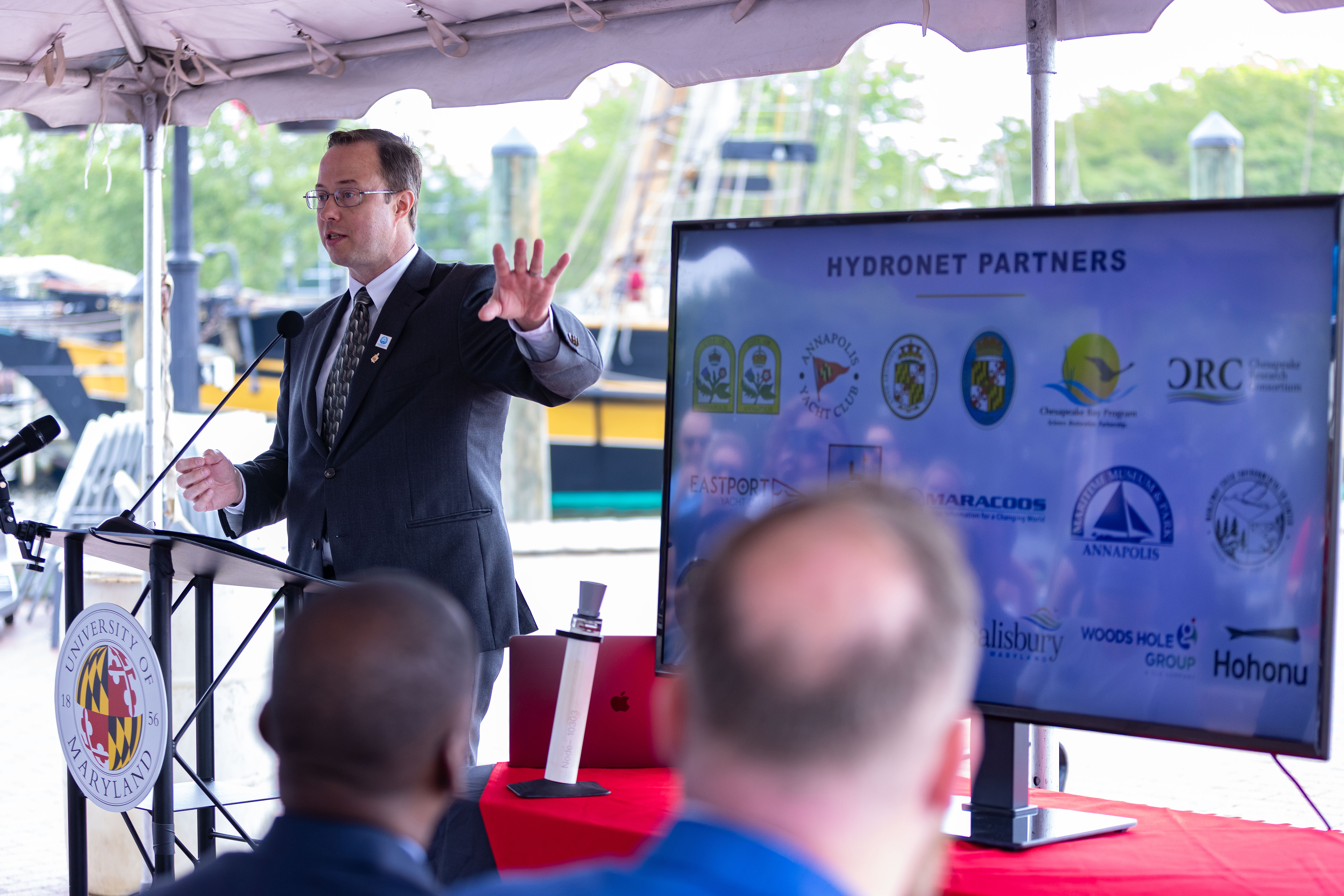 Tim Canty speaks at the HydroNet press conference on Wednesday, June 5.