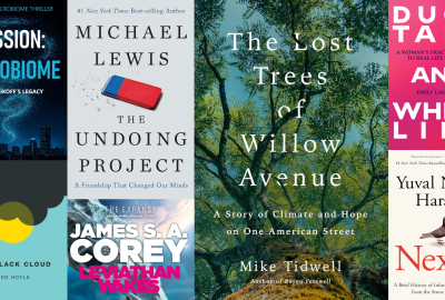 Collage of seven book titles