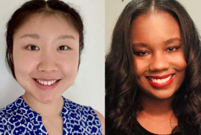 Sherry Fan on the left and Courtney Grimes on the right