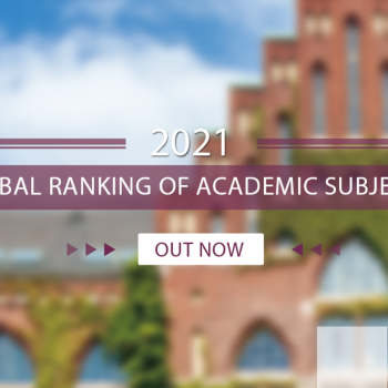 Banner image announcing release of 2021 Global Ranking of Academic Subjects